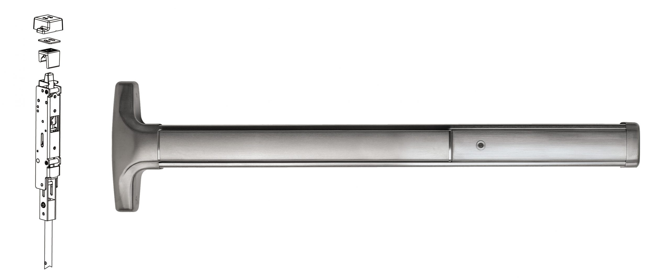 advantex 61 series narrow stile concealed vertical rod exit device