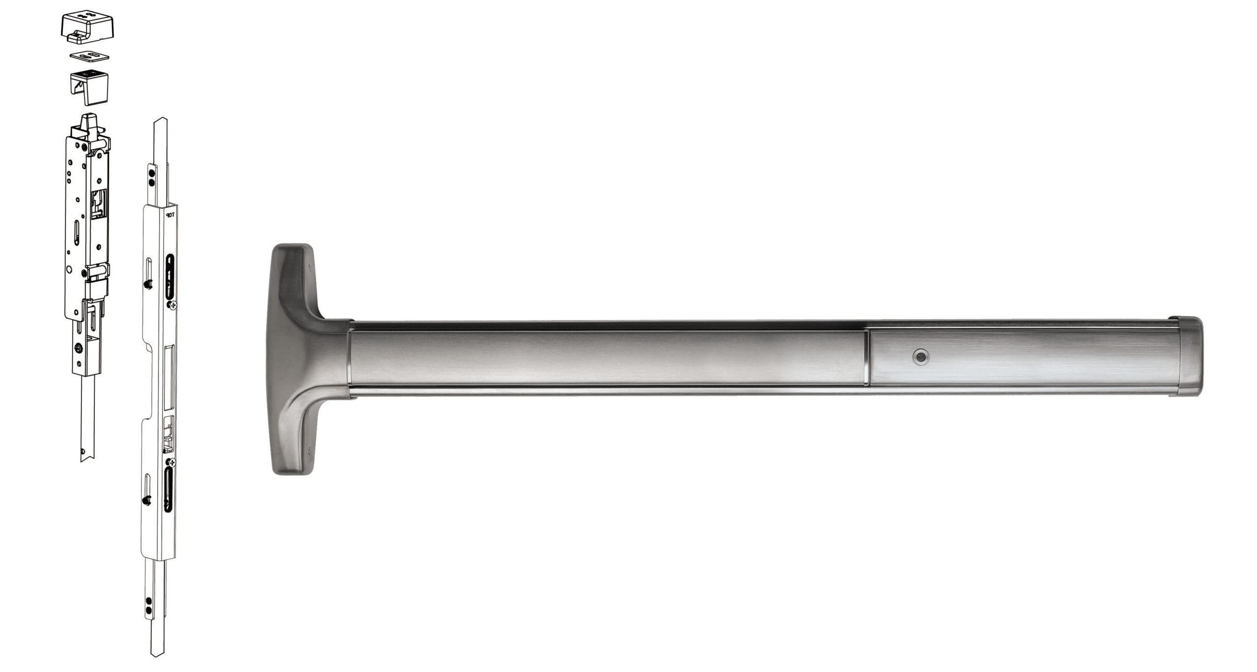 advantex 62 series narrow stile concealed vertical rod exit device