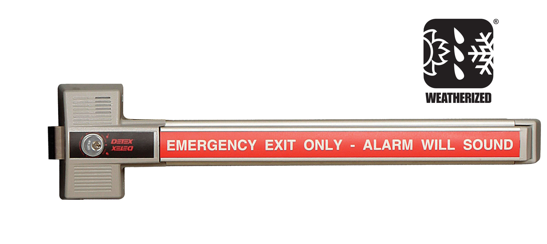 weatherized exit control lock