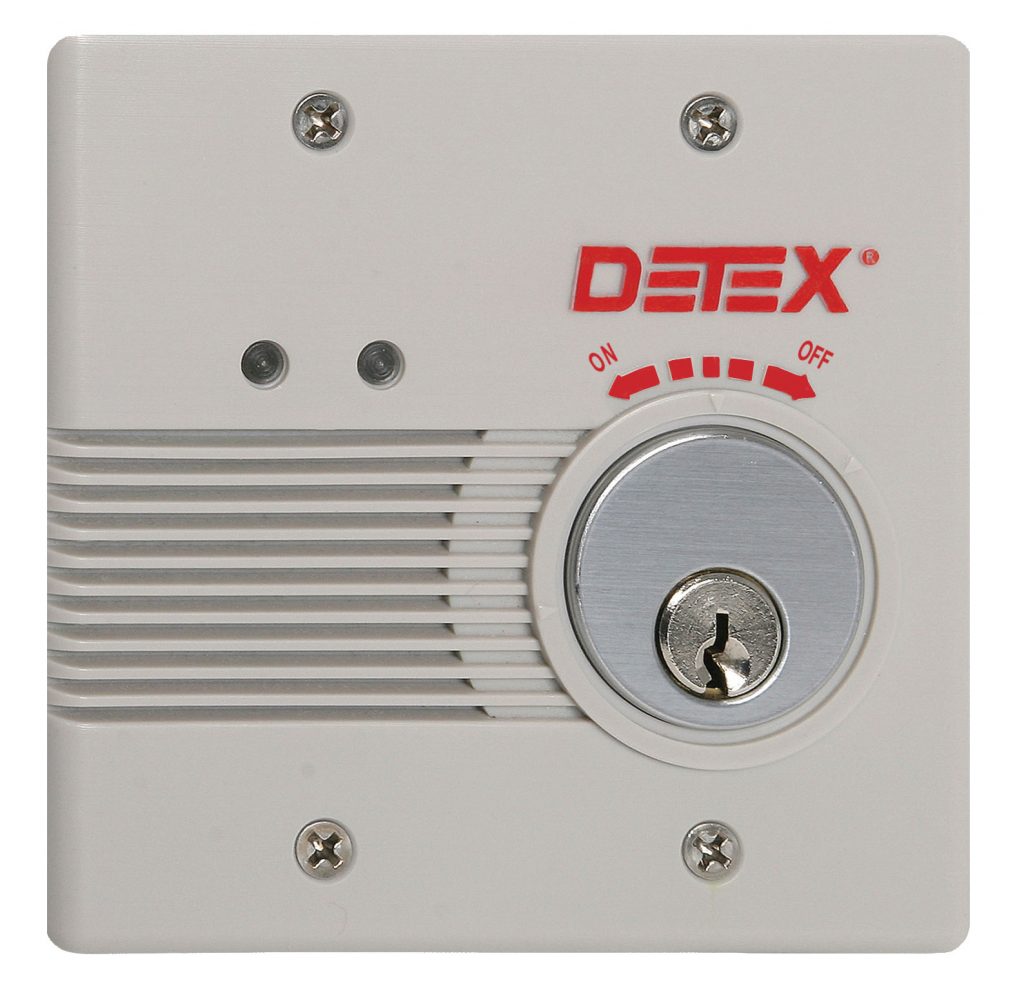 Detex Battery Powered Door or Wall Mount Exit Alarm 2.10" W x 2.375" D x 7.70... 